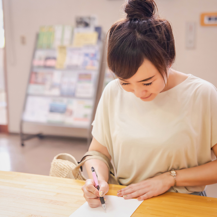  受付用紙、同意書の記入